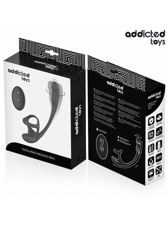 ADDICTED TOYS PLUG ANAL VIBRACION Y WAVING 360º Y ESTIMULADOR TESTICULOS